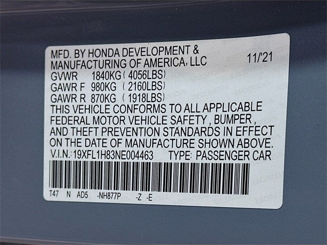 2022 Honda Civic Sport Touring