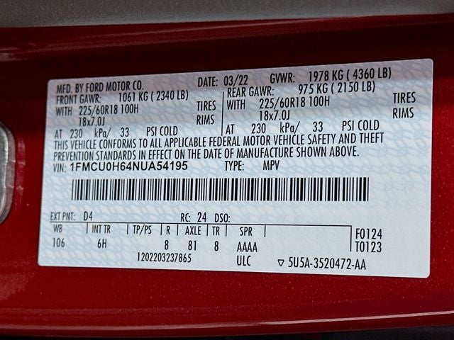 2022 Ford Escape SEL