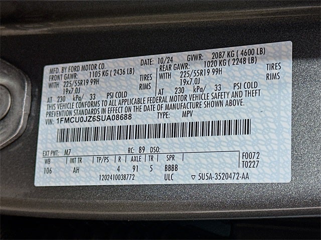 2025 Ford Escape Hybrid Platinum