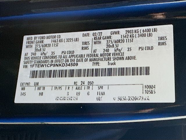 2022 Ford F-150 Lariat