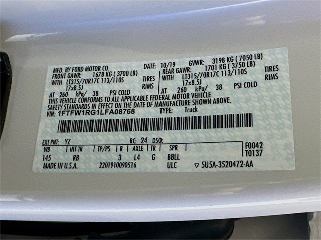 2020 Ford F-150 Raptor