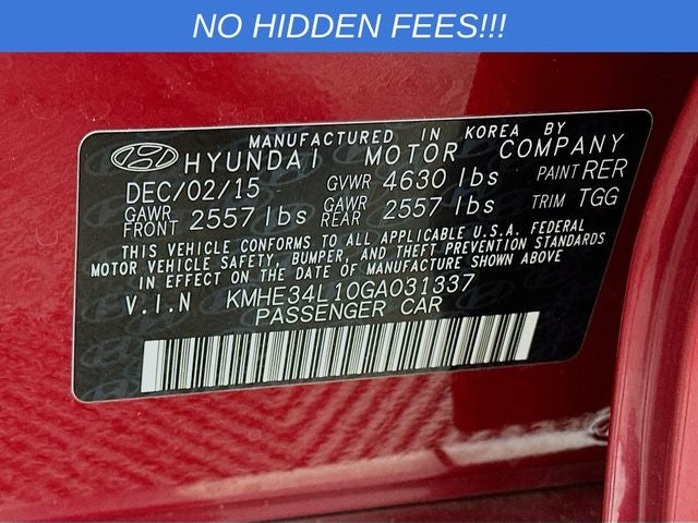 2016 Hyundai Sonata Hybrid Limited