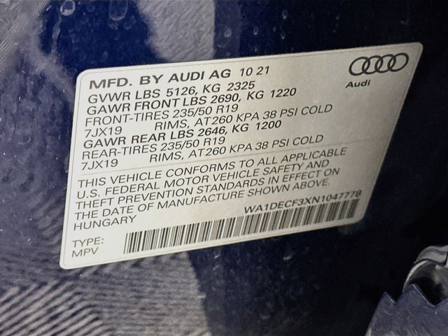2022 Audi Q3 Premium S Line quattro