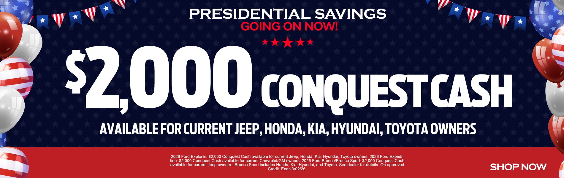 $2,000 CONQUEST CASH