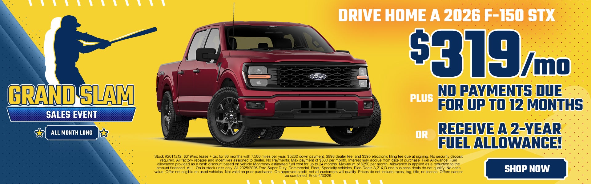 Drive a 2025 F-150 XLT $319/mo
