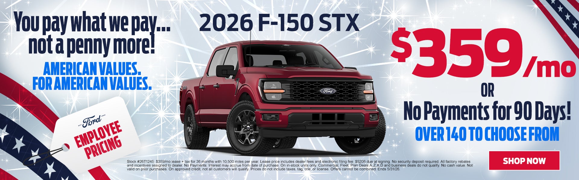 Drive a 2025 F-150 XLT $359/mo