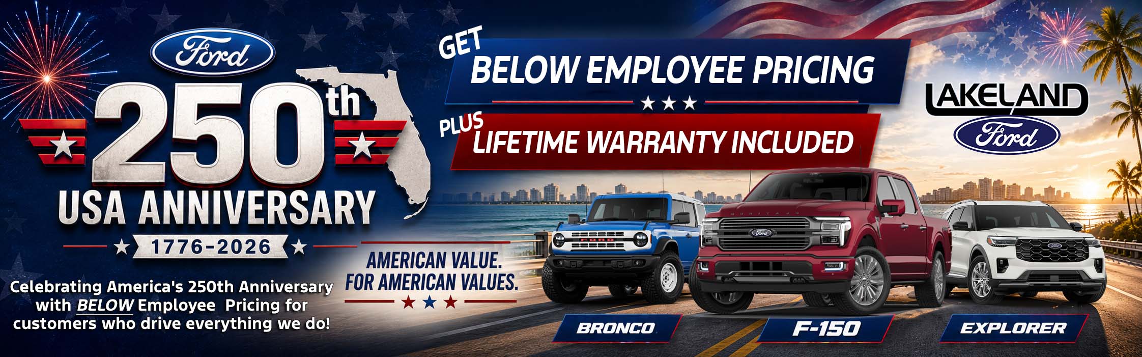 Get Below Employee Pricing PLUS Lifetime Warranty Included!