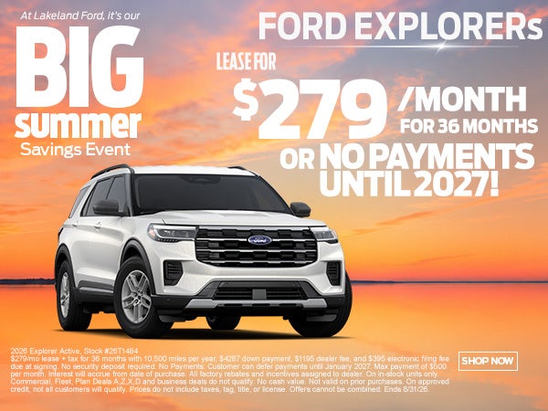 Ford Explorers Starting at $279/mo