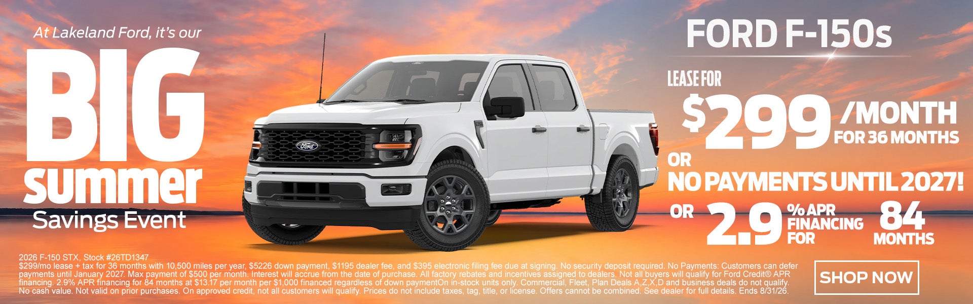 Drive a 2025 F-150 XLT $299 OR No Payments until 2027!