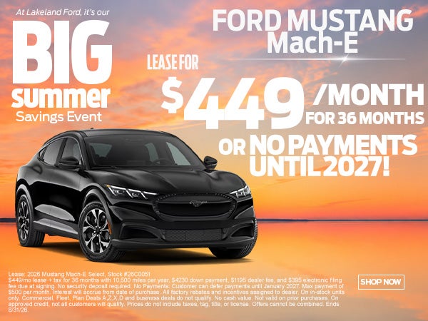 Mustang Mach-E starting at $449*/mo