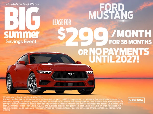 Mustang starting at $299/mo