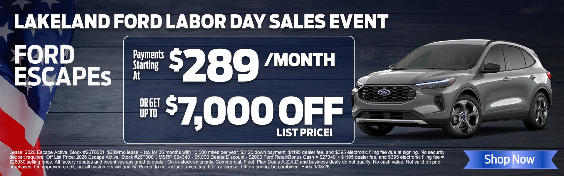 New Ford Escape starting at $289/mo