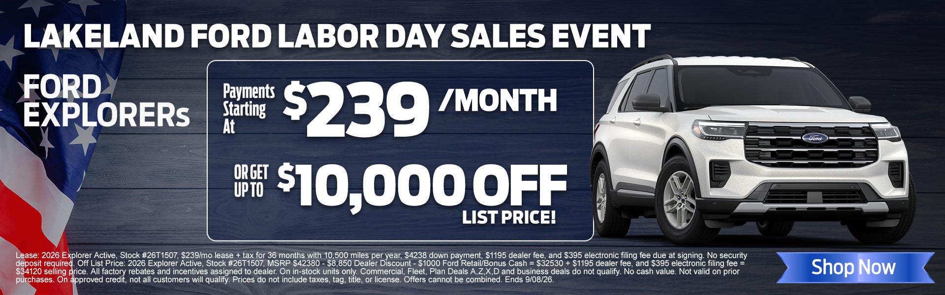 New Ford Explorer starting at $239/mo