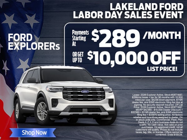 New Ford Explorer starting at $239/mo