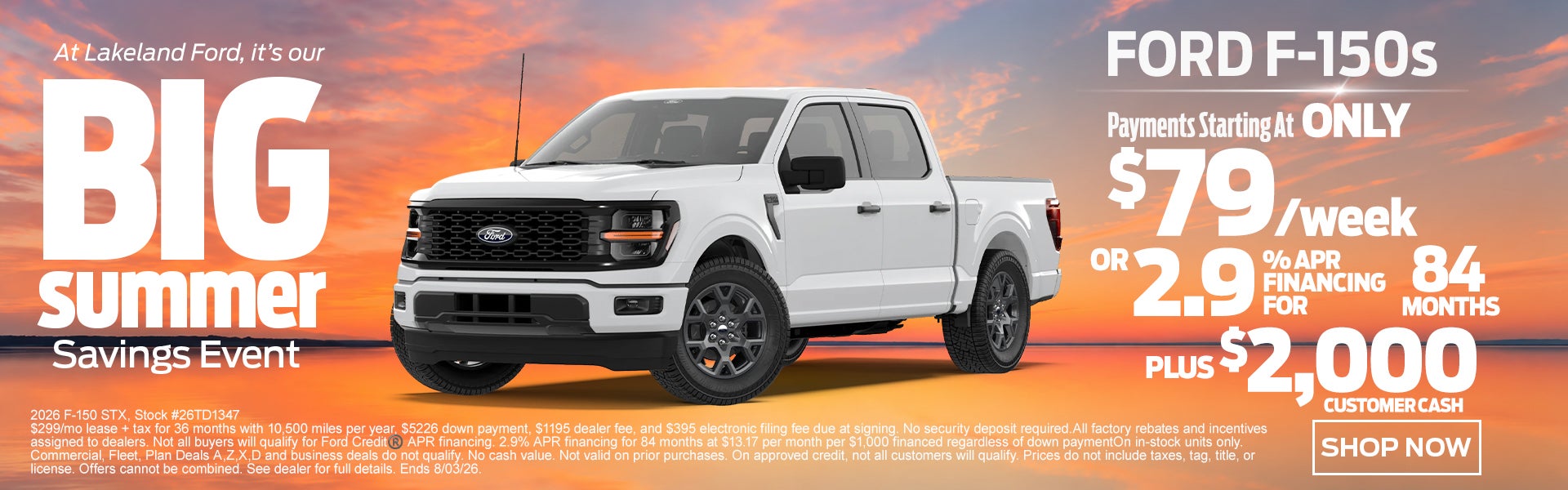 Drive a 2025 F-150 XLT $79 a week OR No Payments until 2027!