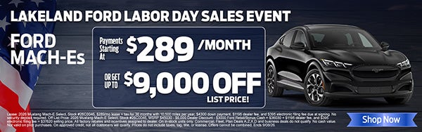 Mustang Mach-E $289/mo OR Get up to $9,000 Off MSRP